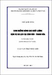 Định hướng nâng cao chất lượng dịch vụ du lịch tại Sầm Sơn – Thanh Hoá / Trần, Quốc Hưng; Lê, Anh Tuấn