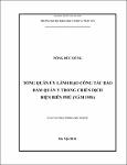 Tổng Quân ủy lãnh đạo công tác bảo đảm Quân y trong chiến dịch Điện Biên Phủ (năm 1954) / Nông, Đức Dũng; Trần, Ngọc Long