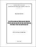 Vai trò của giảng dạy môn Giáo dục công dân với việc giáo dục đạo đức cho học sinh trung học phổ thông ở tỉnh Thái Nguyên hiện nay / Phạm, Thị Thu Hòa; Trần, Sỹ Phán