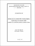 Đánh giá của sinh viên về hoạt động giảng dạy của giảng viên (Nghiên cứu tại trường Đại học Lao động Xã hội) / Lê, Thị Hương Chi; Nguyễn, Thị Kim Hoa